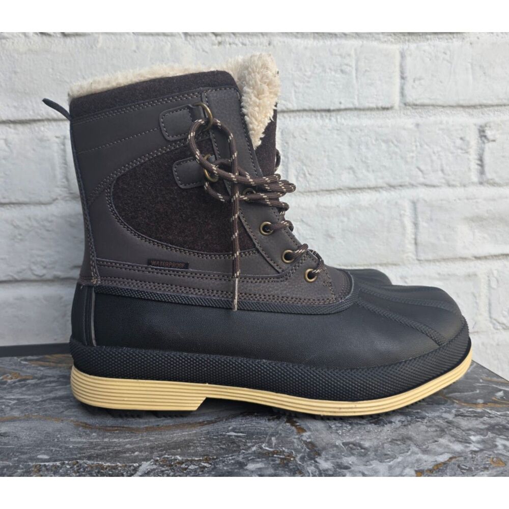 Nortiv8 Avenue Men's Waterproof Insulated Winter Snow Boots Black Size 10